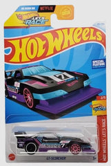Hot Wheels GT-Scorcher blue die-cast car ready for fast track racing