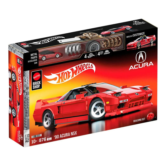 Hot Wheels NSX 1990 kit front cover with vibrant detailing for display