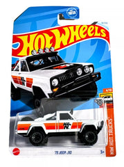 Hot Wheels die-cast detail exteriors highlight authentic styling and rugged appeal.