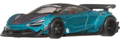 Hot Wheels LB-Works McLaren 720S headlights and taillights detail for realism.