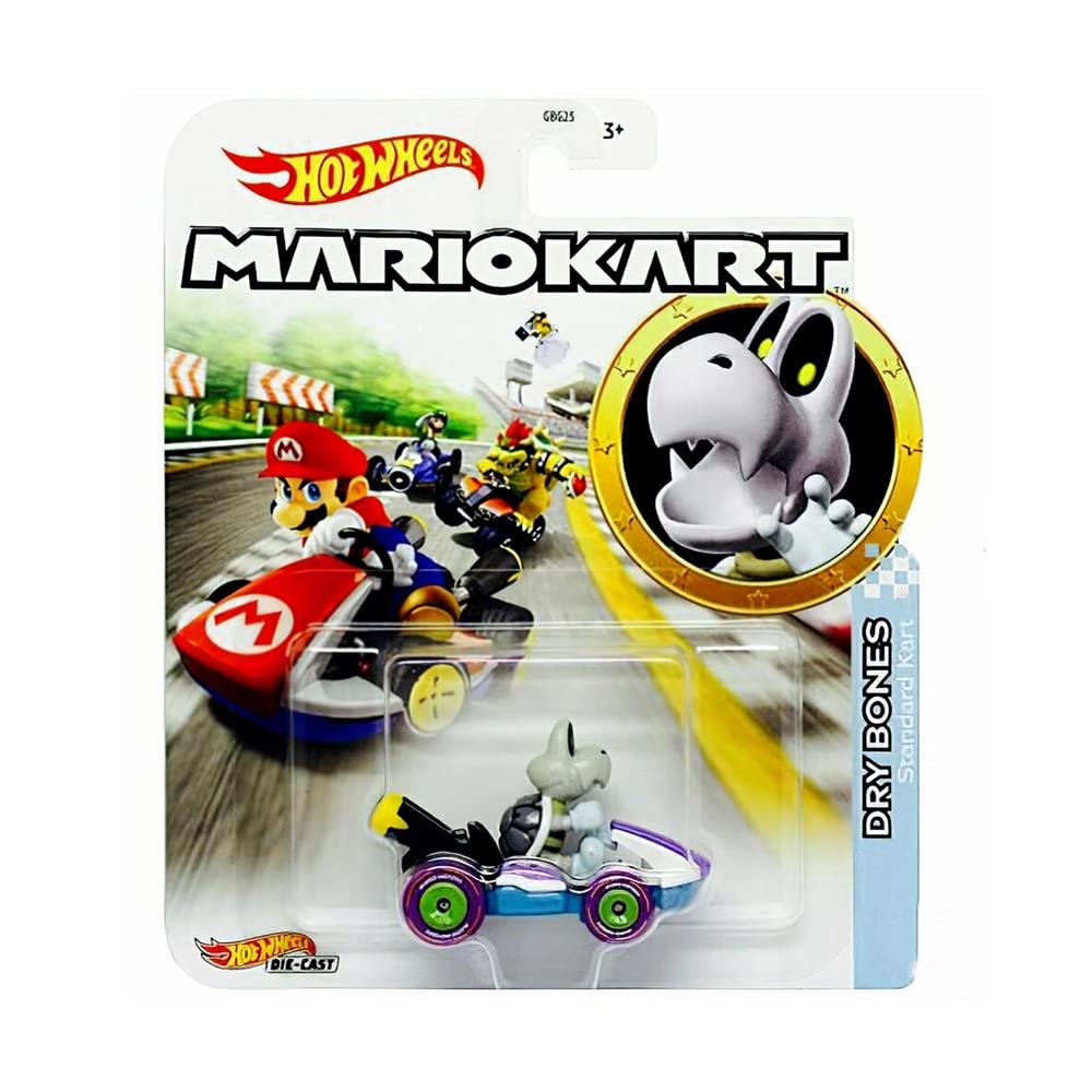 Collectible Hot Wheels Mario Kart Dry Bones for display and play
