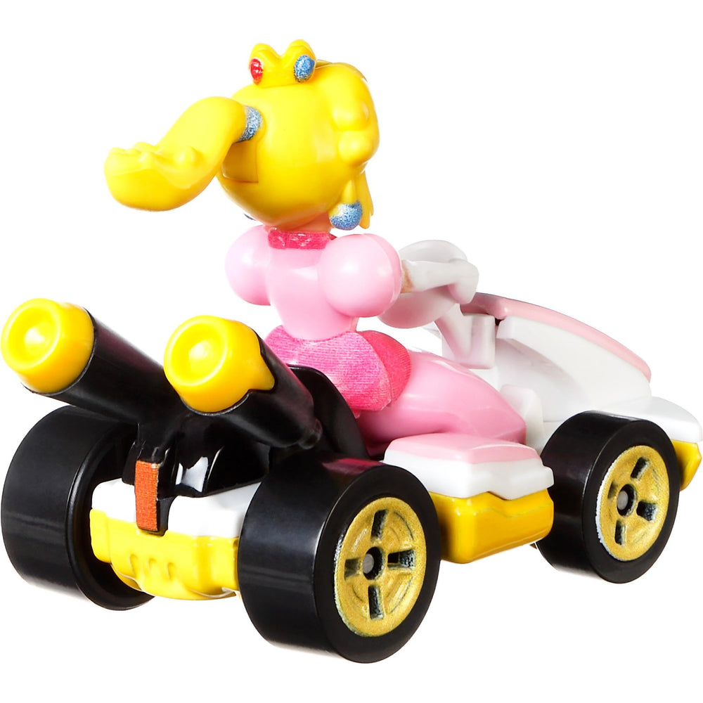 Peach 1:64 vehicle supports imaginative racing adventures with Hot Wheels.