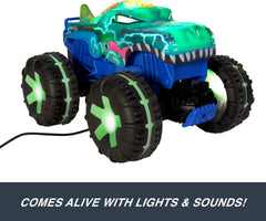 Hot Wheels Mega-Wrex 6.4V battery-powered, long-lasting play sessions.