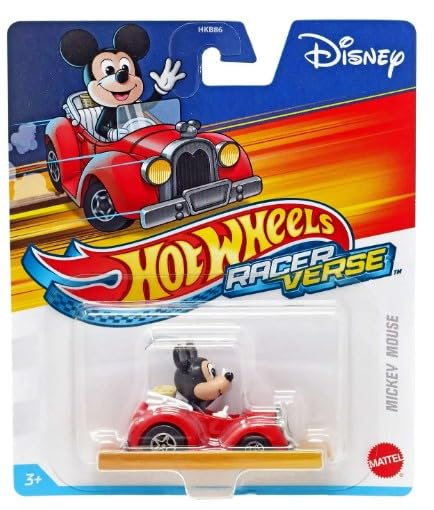 Hot Wheels Racer Verse Racerverse Mickey diecast car with precise detailing for display and play.