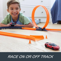 Hot Wheels RC 1:64 Ferrari SF90 Stradale Assetto Fiorano booster-button close-up for speed moments.