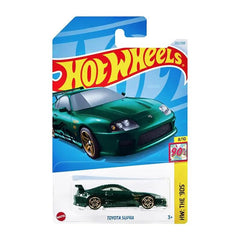 Hot Wheels Toyota Supra Green 1:64 die-cast model for display and imaginative play