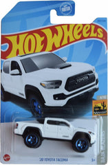 Hot Wheels Toyota Tacoma Baja Blazers front view shows detailed white die-cast finish for display