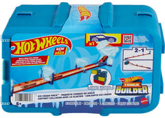 Hot Wheels Ice Crash Pack setup shows ready-to-race layout.