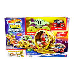 Hot Wheels track set is suitable for ages 4 plus, inspiring imaginative racing.