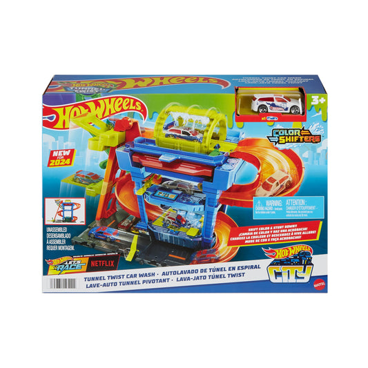 Hot Wheels Tunl Twist Car Wash color-shifter car changing color in warm water.