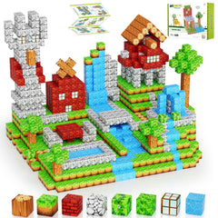 HOTERA magnetic blocks 103pcs cubes closeup for safe toddler play