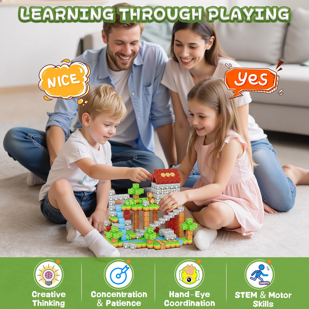 Children enjoy cooperative building sessions with Hotera magnets.