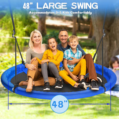 Hotjump saucer swing brings family fun to the backyard.