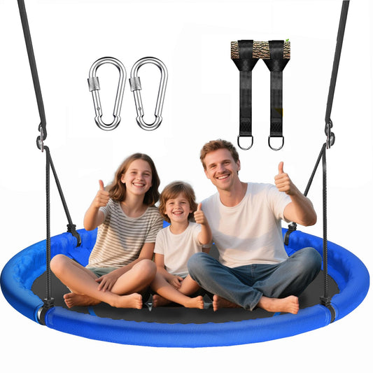 Hotjump 48-inch saucer swing offers ample space for kids in the yard.