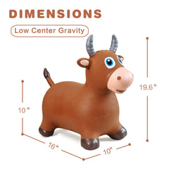 HotMax inflatable farm animal hopper supports balance and coordination during play.