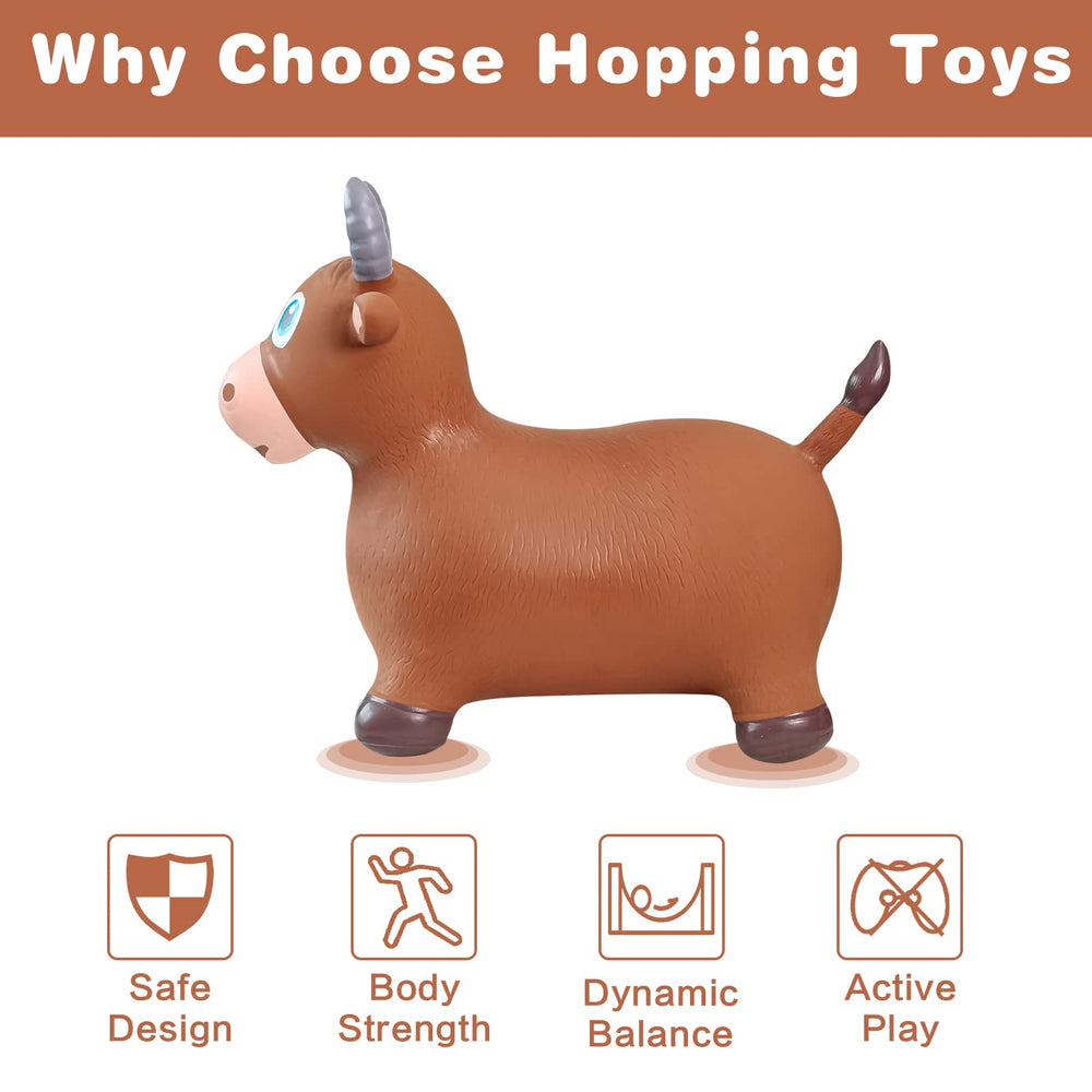 HotMax kids bouncing farm toy for indoor or outdoor adventures.