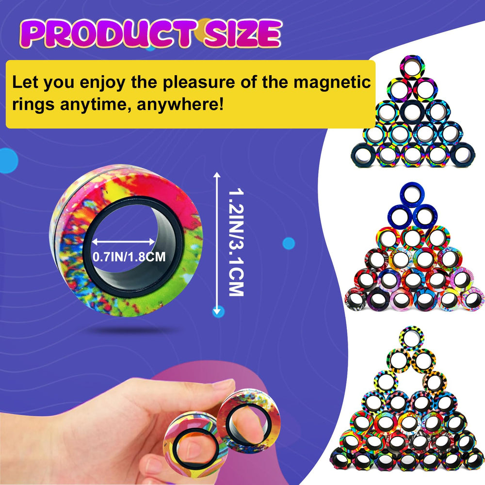 HotubFolks colorful magnetic rings collection, playful hues for social demonstrations.
