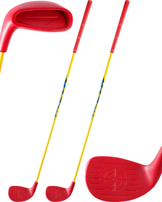 HOTWIND backyard golf clubs with oversize heads aid easier aim on grass.