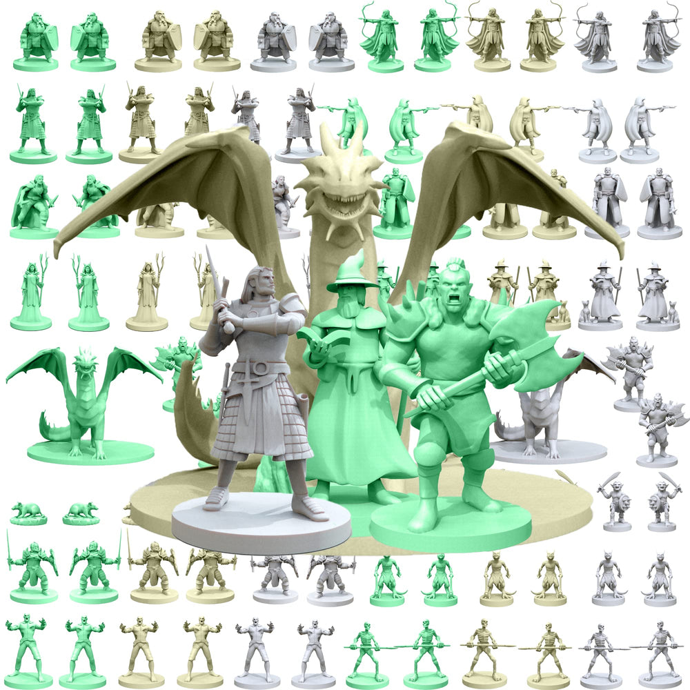 House of Bodian mythical heroes mini figure set—hero collection for versatile RPG party setups.