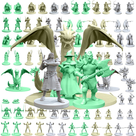 House of Bodian mythical heroes mini figure set—hero collection for versatile RPG party setups.