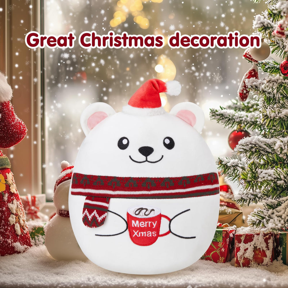 Versatile festive decor: Houwsbaby polar bear plush pillow for home celebrations.