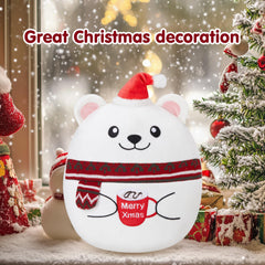 Versatile festive decor: Houwsbaby polar bear plush pillow for home celebrations.