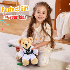 Houwsbaby Taekwondo bear surface washable for easy cleanup after adventures.
