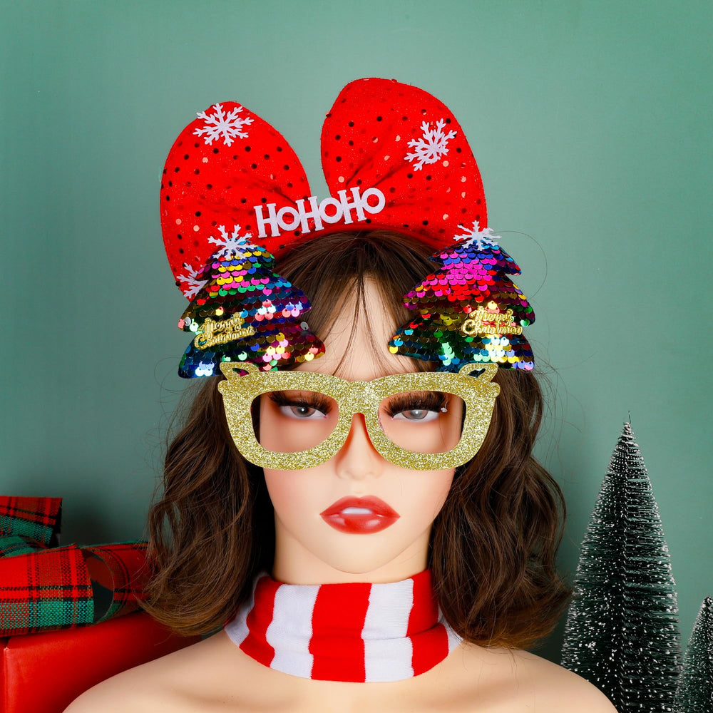 HOVACY bow headband adds cute accessory for holiday outfits and selfies.