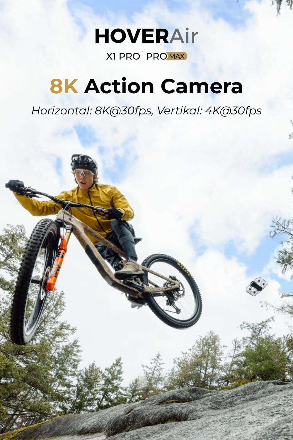 HOVERAir X1 Promax SmoothCapture 2.0 stabilizing action shots