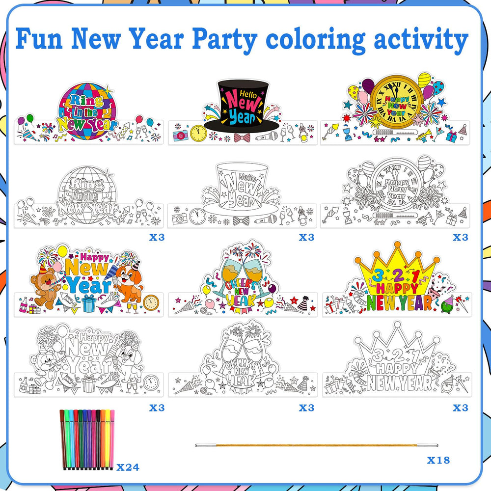HOWAF 24 washable markers for vibrant New Year crafts