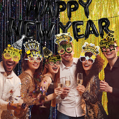 HOWAF black gold decor collection coordinates every surface for a cohesive party look.