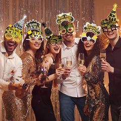 HOWAF New Year black gold design highlights elegant decor for NYE gatherings.