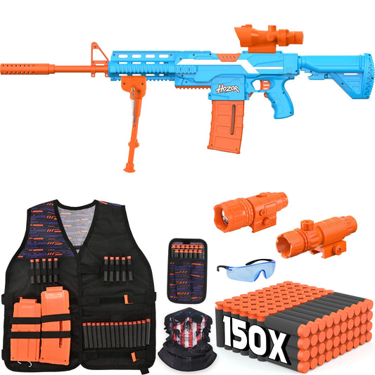 Hozor TriFireX vest front view for immersive skirmishes and easy access