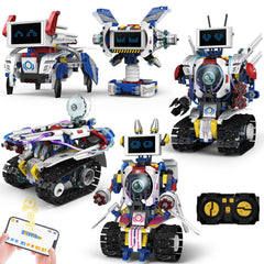 HPROMOT 5-in-1 robot model assembly for hands-on engineering exploration.