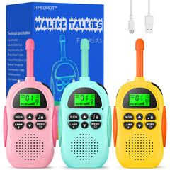 HPROMOT kids walkie talkies with rechargeable battery for eco-friendly play