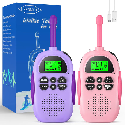 HPROMOT kids walkie talkies in bright colors for easy outdoor play
