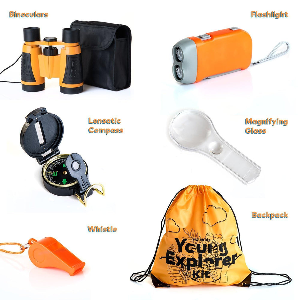 HQ 4KIDS compass helps young hikers read maps and find directions.