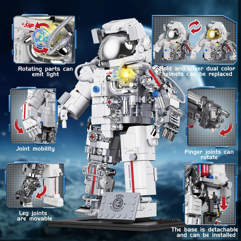 HSANHE astronaut figure with movable joints for dynamic poses