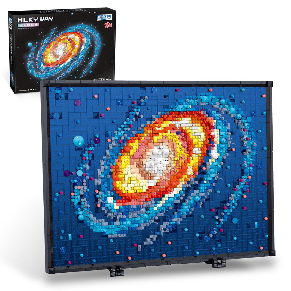 HSANHE Milky Way building set assembly showing starry wall display idea