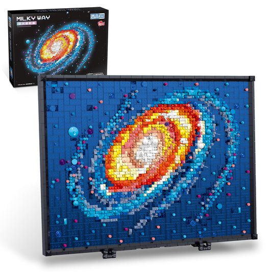 HSANHE Milky Way building set assembly showing starry wall display idea