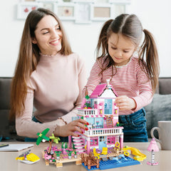 HSANHE seaside villa slide accessory adds dynamic movement to playtime.
