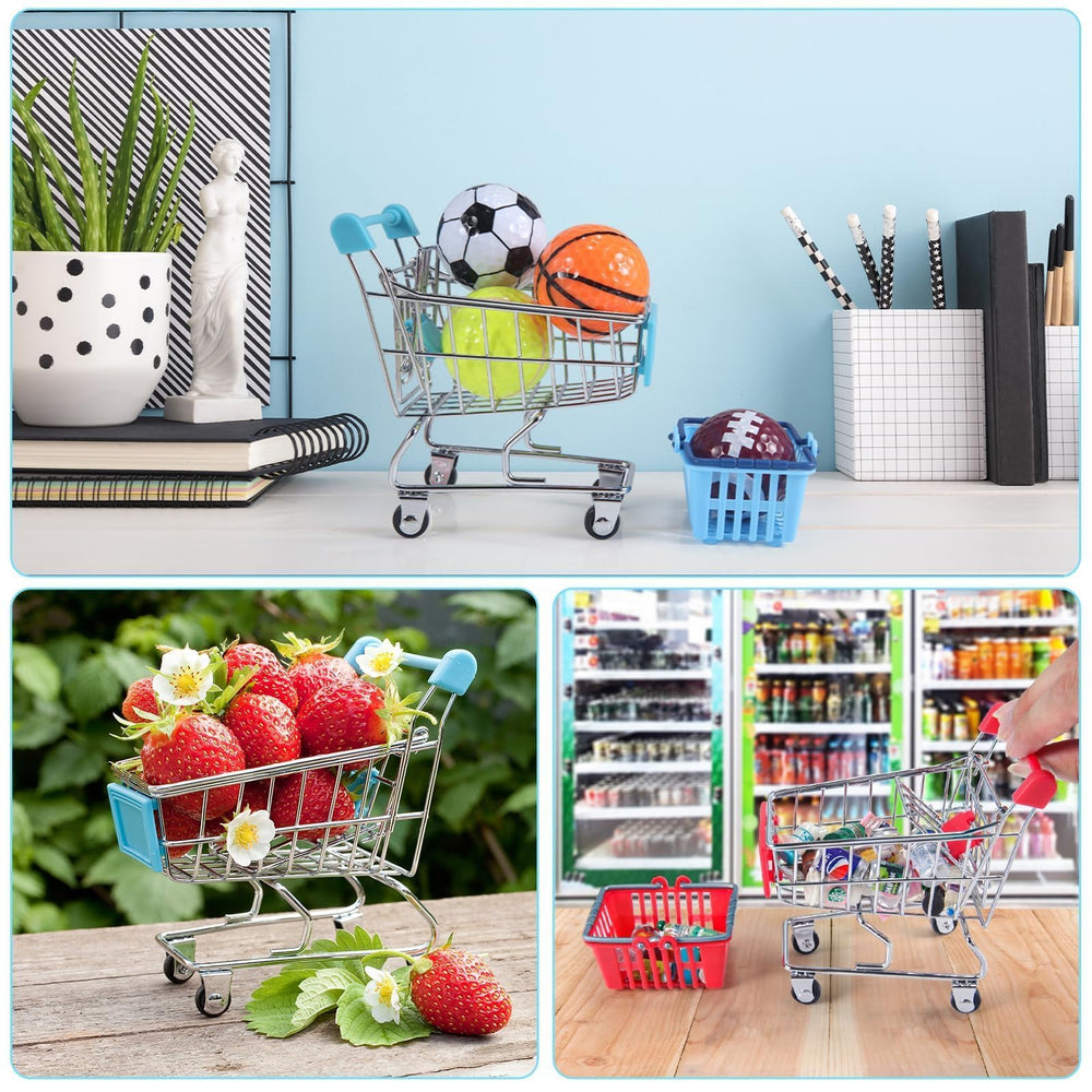 HSJH mini plastic shopping basket design suitable as desk organizer.