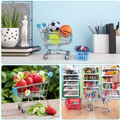 HSJH mini plastic shopping basket design suitable as desk organizer.