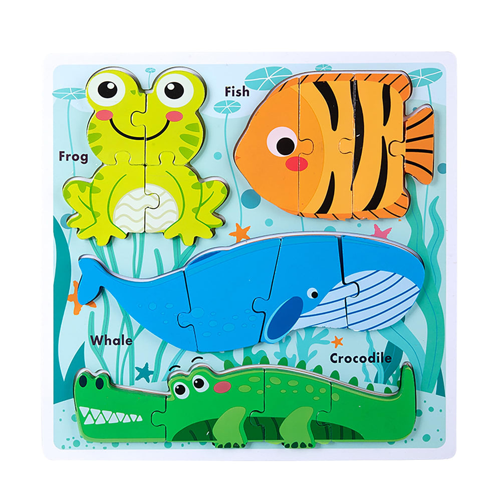 HT HONOR TRUST Montessori baseboard puzzle with large pieces for easy gripping and safe play
