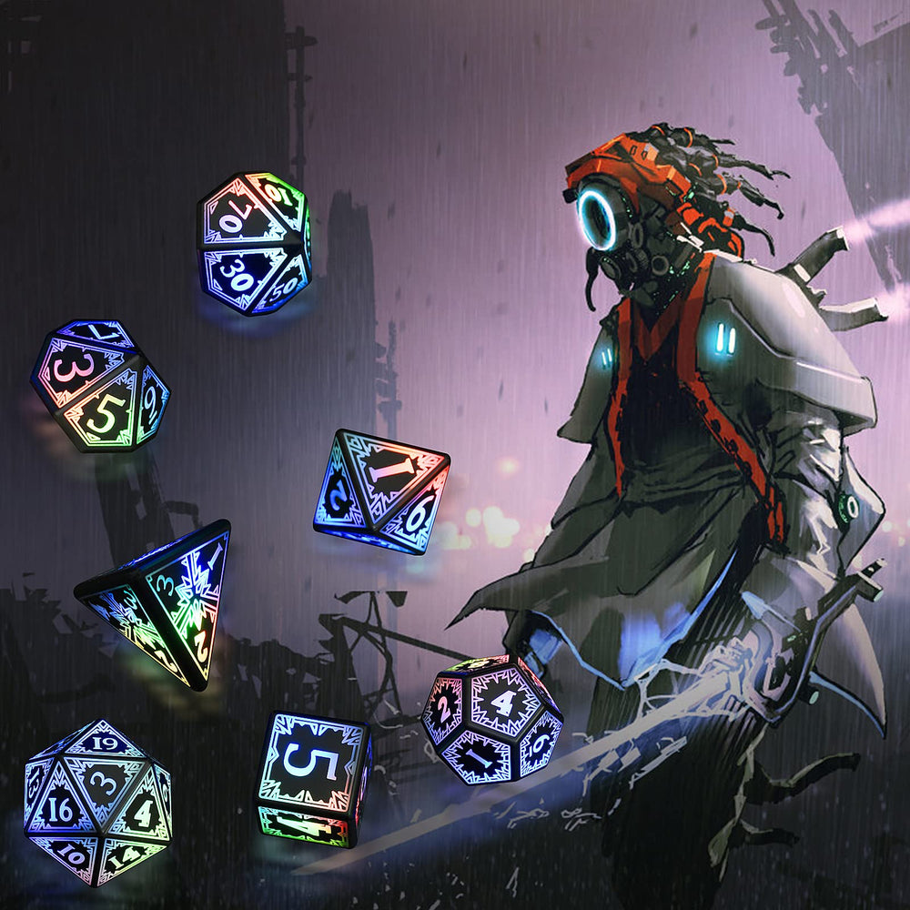 HTPOW warm LED dice emit soft illumination for tabletop sessions