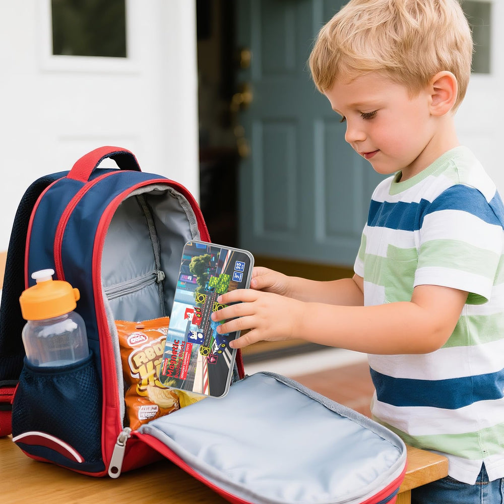 HtZestToysiop kids build castles and cars with magnetic ease.