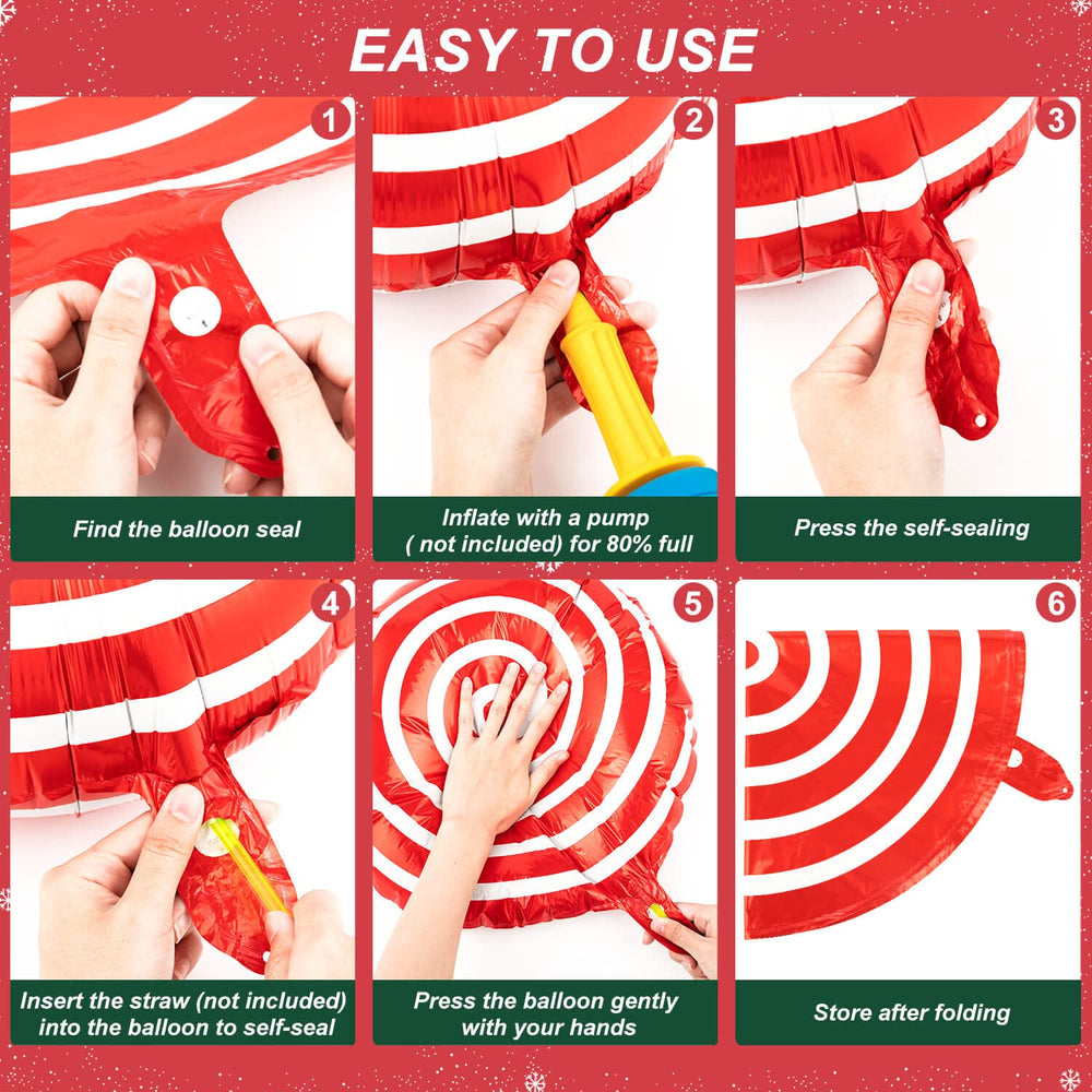 HTZNHXT Christmas foil balloons kit offers versatile decor for holidays and events.