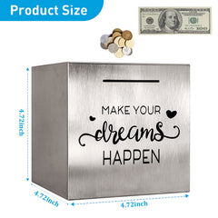 HuaArt piggy bank top view emphasizes the sealed interior for goal-based saving