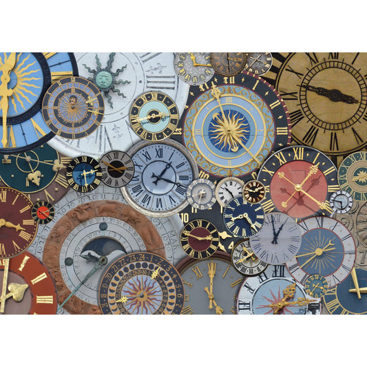 HUADADA 1000-piece puzzle clocks interlock for precise edge alignment and smooth assembly.