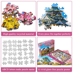 HUADADA puzzle poster bonus provides glare-free reference for easier solving.